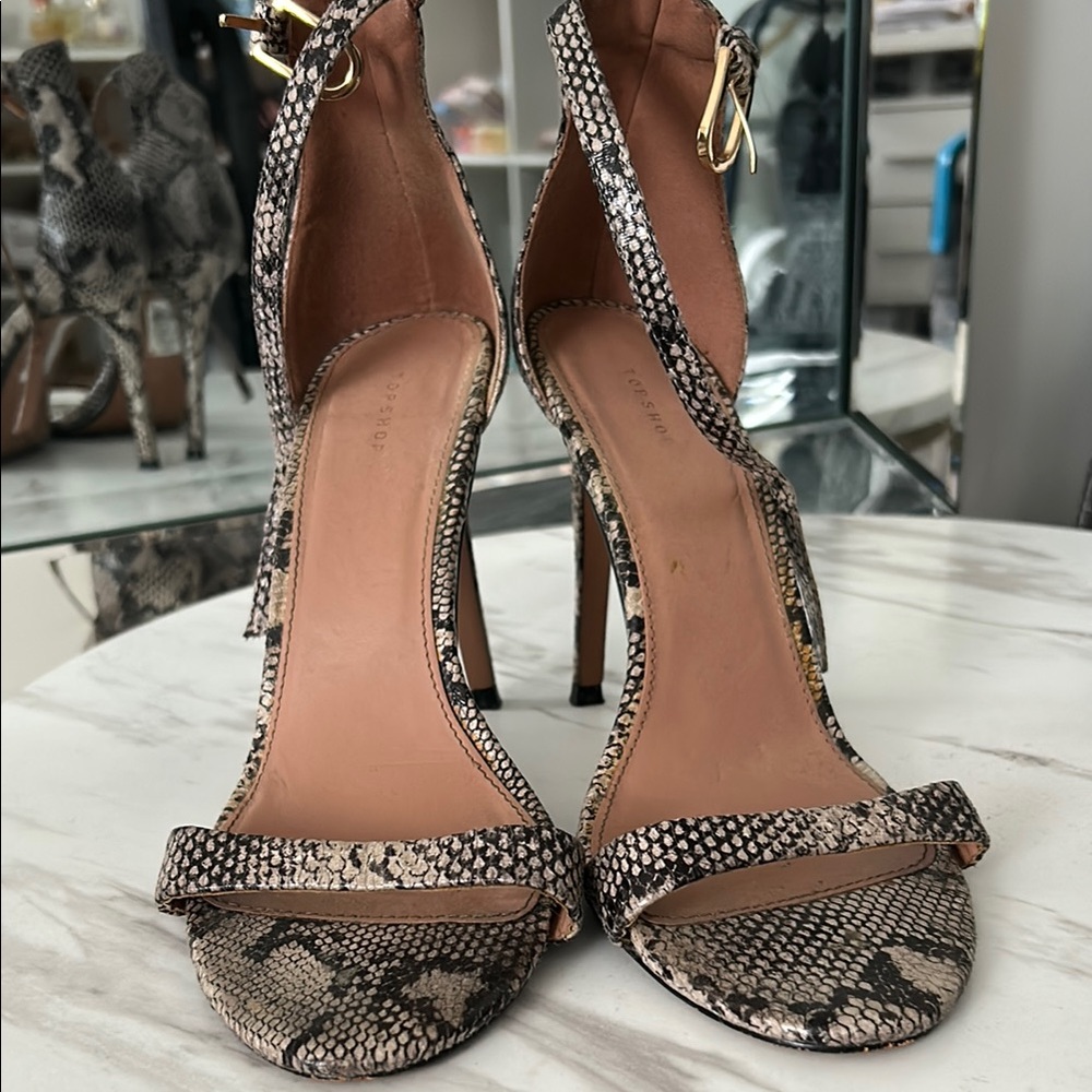 Elegant Snakeskin Patterned Heels